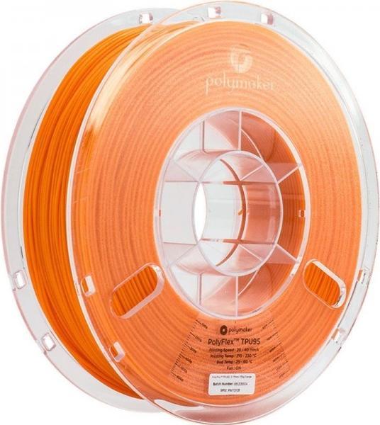 Actual product image Polymaker Filament PolyFlex 1612132 flex (TPU, 2.85 mm, 750 g, Orange)