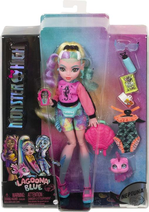 Image du produit Monster High Lagoona Blue Doll With Pet And Accessories (Poupée bleue avec animaux et accessoires)
