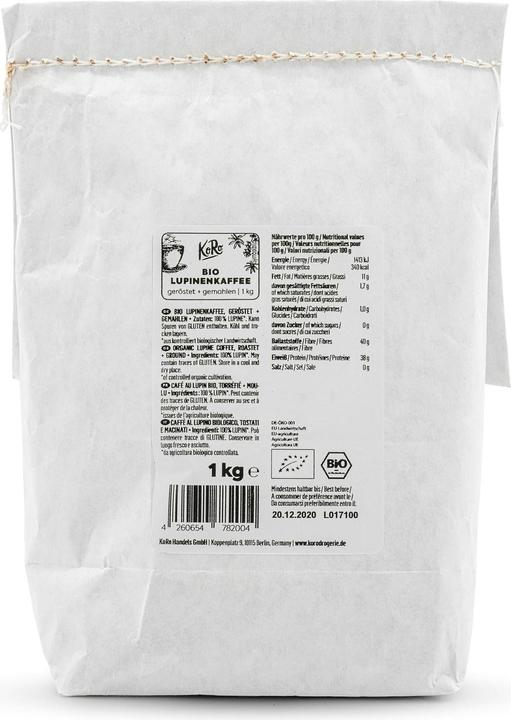 Actual product image KoRo Organic lupin coffee, roasted and ground (1000 g)