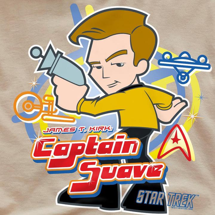 Actual product image Star Trek Quogs Mens Captain Suave T-Shirt (M)