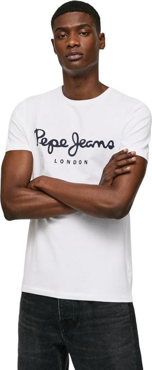 Pepe Jeans Print Logo T-Shirt Short Sleeve White