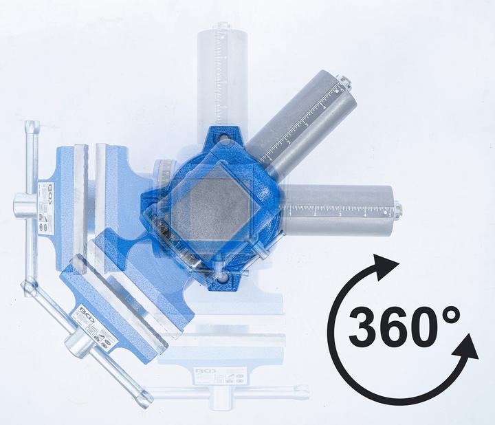 Actual product image BGS Parallel vice | 100 mm clamping jaws | 360° rotatable (100 mm)