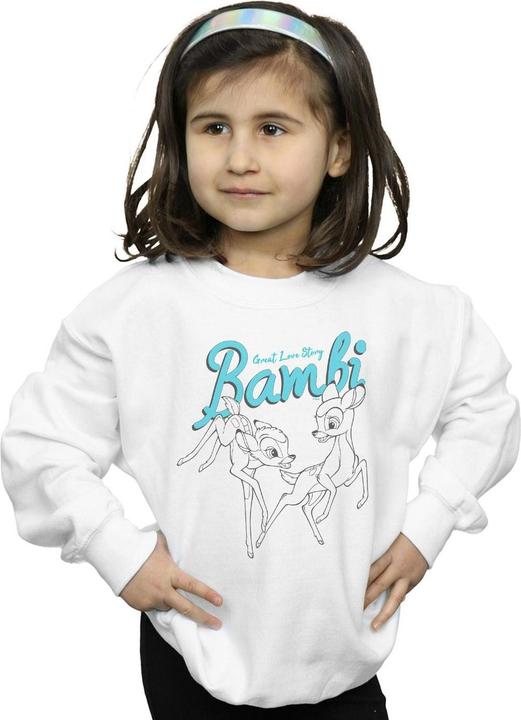 Actual product image Disney Girls Bambi Great Love Story Sweatshirt (140, 146)