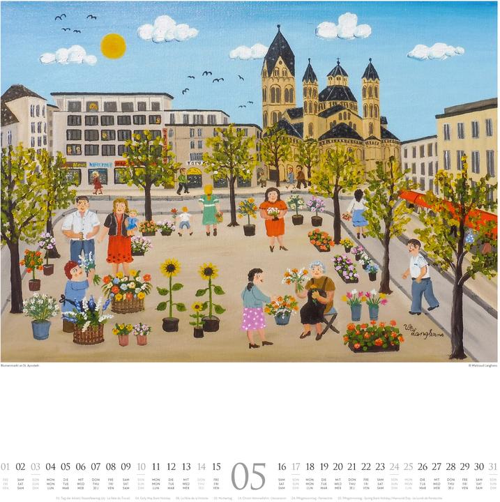 Actual product image Naive Malerei Kalender 2026 (48 x 54 cm, Hardcover, German, English, French)