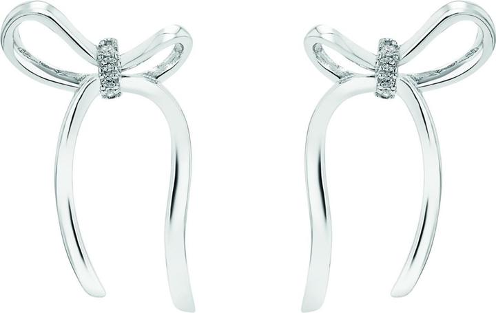 Actual product image Amor Ohrschmuck für Damen, 925 Sterling Silber, Zirkonia synth. | Schleife (Silver 925)