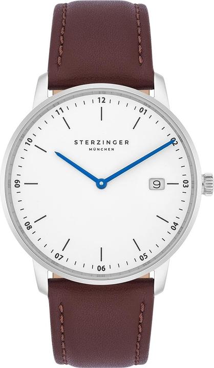 Actual product image Sterzinger Mens Quartz Watch Timepiece Genuine Leather Brown - 30476 (Analogue wristwatch, 38 mm)