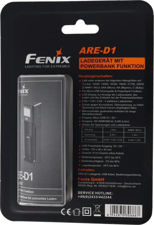 Produktbild Fenix ARE-D1 (1 Stk., Ladegerät ohne Akku)