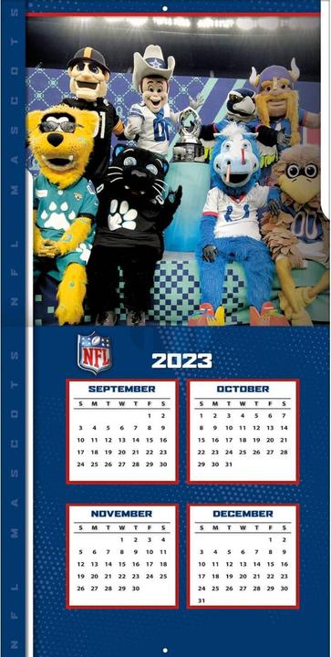 Actual product image NFL - NFL Maskottchen - 30,5 x 30,5 cm Wall Calendar 2024 (English, German, French, Italian, Spanish)