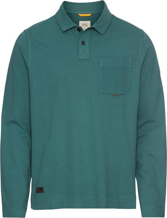 Camel Active Langarm Poloshirt aus reiner Baumwolle