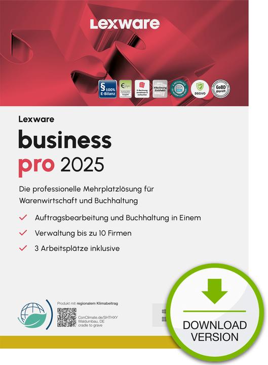 Lexware business pro 2025 Download Jahresversion (365-Tage) (3 User, 12 Monate)