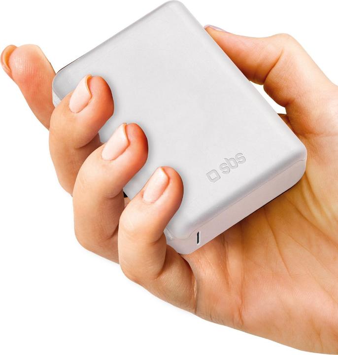 Actual product image SBS Powerbank 10.000mAh 2x USB-C/1x USB 10W whiteá (10000 mAh, 10 W, 37 Wh)