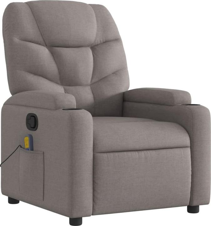 VidaXL Massagesessel Taupe Stoff,Farbe: Taupe,Material: Stoff (100