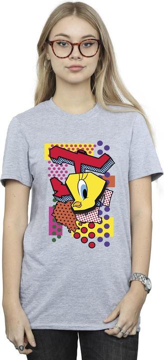 Actual product image Looney Tunes Womens/Ladies Tweety Pop Art Cotton Boyfriend T-Shirt (XXL)