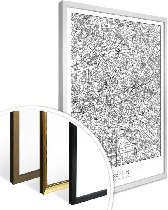 Produktbild Trenddeko Stadtplan Berlin (50 x 40 cm)