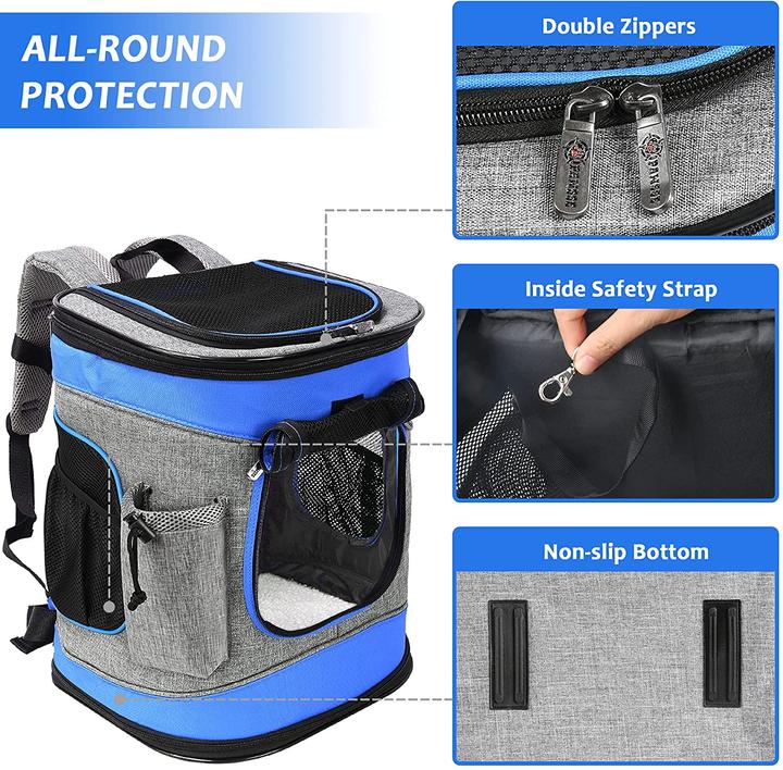Image du produit Kato Tirrinia Sac à dos pour animaux de compagnie (bleu) (Chat, Lavable, Pliable)
