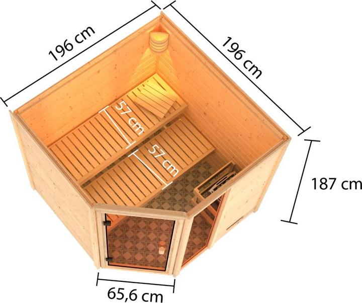 Actual product image Karibu Tabea (9 KW external control)