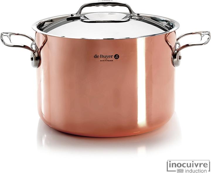 Productafbeelding de Buyer Prima Matera Kookpot Inductie, met Deksel (24 cm, Steelpan, Koper, Roestvrij staal)