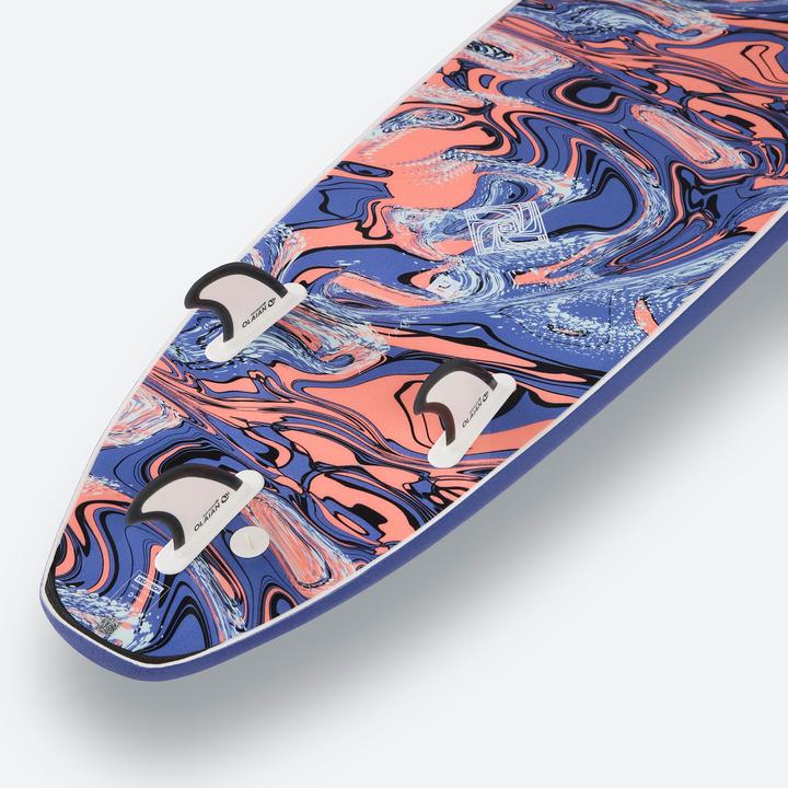 Actual product image Olaian Surfboard foam 7'8' - 500 blue (7'8")