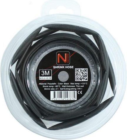 Image du produit Nemiq Gaines thermorétractables 2:1, 3.25... 6.5mm, noir, polyoléfine, 3m