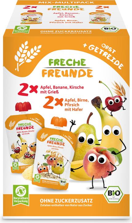 Image du produit Freche Freunde Mélange de fruits et céréales BIO 4 x 100 g (493 g)