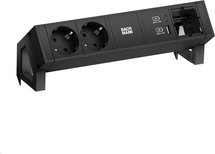 Image du produit Bachmann DESK2 2xCEE7/3 1xUSB A&C 22W (2 x, TPS18, 0.20 m)