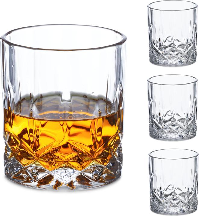 Relaxdays Bicchieri da whisky (3 dl, 4 x, Bicchiere da whisky)