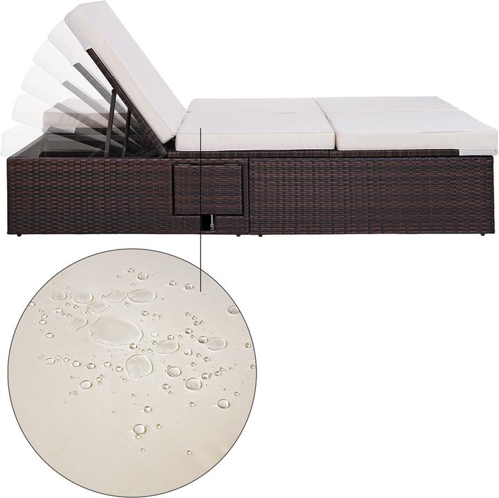 Produktbild Deuba Poly Rattan Gartenliege (196 cm)