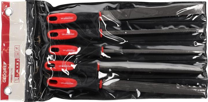 Actual product image Gedore Red red R93000005 File set 3-edge + 4-edge + flat + round + half 5-piece (Cut 2, 310 mm)