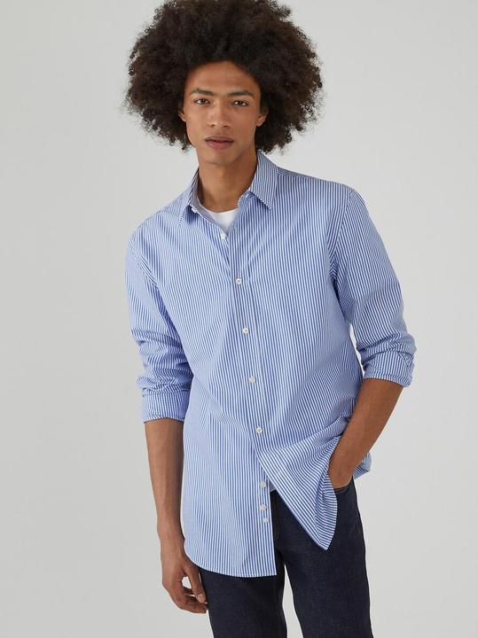 Image du produit La Redoute Collections Chemise à rayures avec col français (XL)
