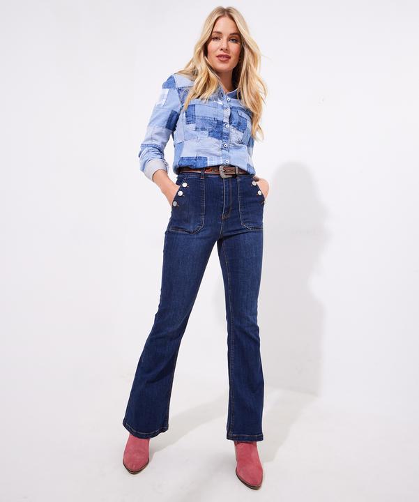 Actual product image Joe Browns Patchwork Denim Shirt (44)