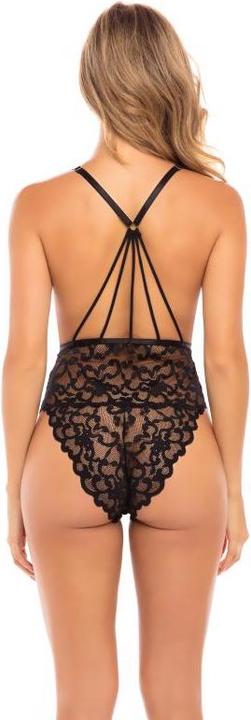 Produktbild OhLaLa Cheri Tief ausgeschnittener Spitzenbody Schwarz (S/M)