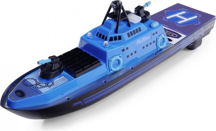 Actual product image Carson RC police boat 2.4G 100% RTR