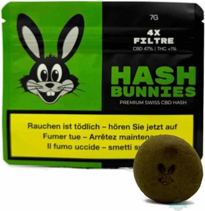 Immagine prodotto Hash Bunnies Premium Swiss CBD Hash - 4x Filtre (7 g)