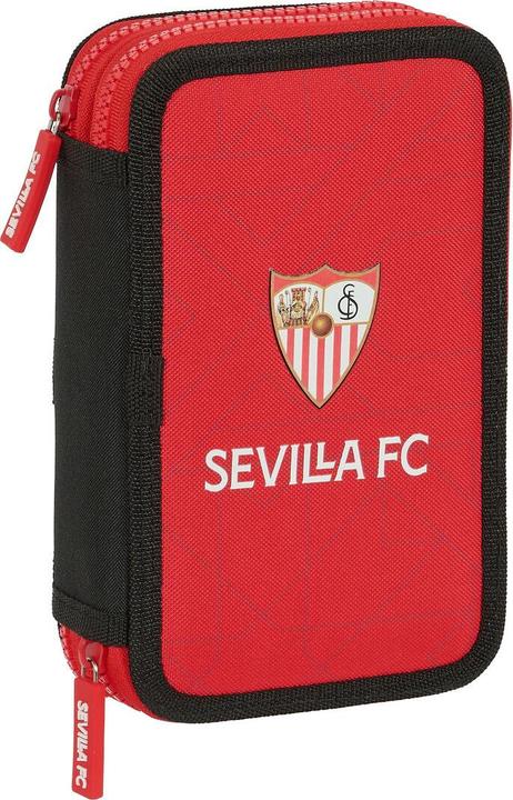 Produktbild Sevilla Fútbol Club Doppel-Federtasche Schwarz Rot 12.5 x 19.5 x 4 cm (28 Stücke)