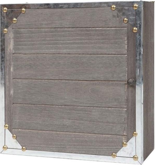 Image du produit Mendler Boîte à clés Virginia, look shabby vintage 27x27x6cm gris-brun (27 x 27 x 6 cm)