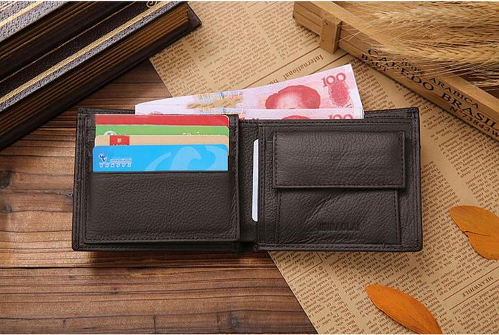 Produktbild Noya Echtleder Geldbörse Fashion Portemonnaie mit 14 Fächern - Schwarz (115x97mm)
