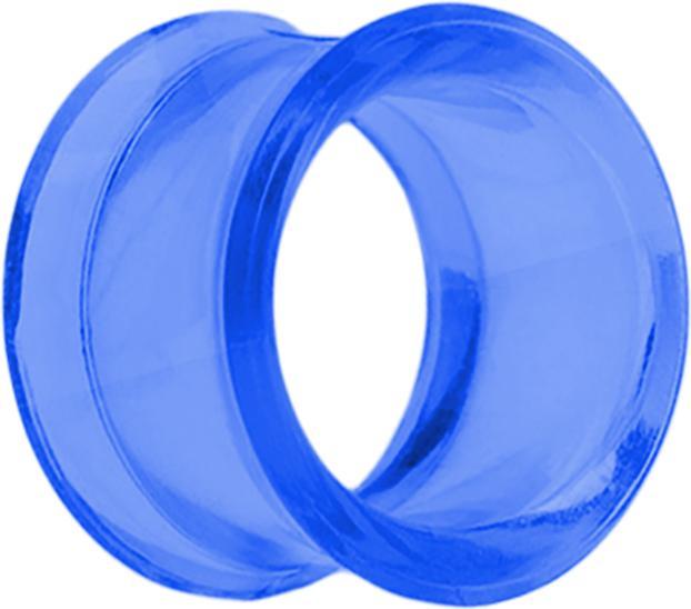 Actual product image Star Piercing Flared tunnel dark blue (Surgical steel 316Without brass, Acrylic without brass)
