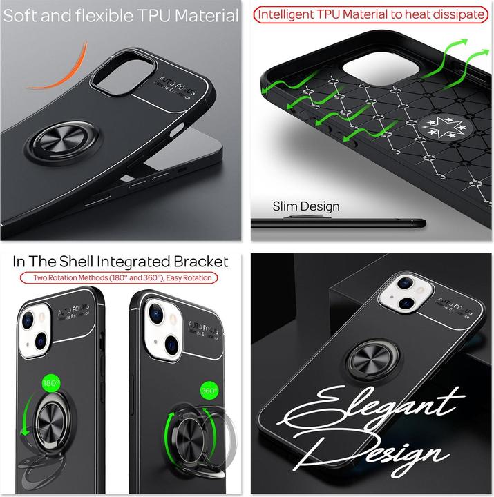 Immagine prodotto Nalia Custodia per cellulare in silicone ad anello (Apple iPhone 13)