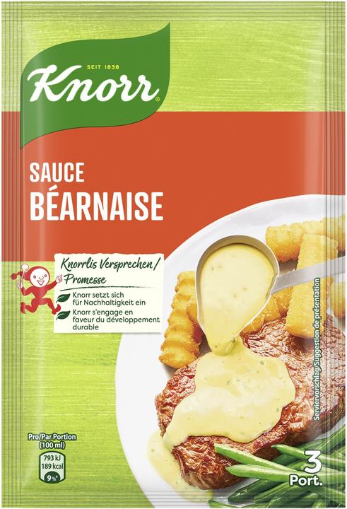 Immagine prodotto Knorr Sacchetto di salsa Béarnaise, godimento cremoso con erbe, salsa Bearnaise ideale con pollame e pesce (23 g)