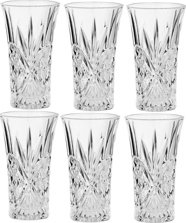 Actual product image Lene Bjerre Shot glass Cristel 50 ml, 6 pieces, Transparent (0.50 dl, 6 x, Shot glass)