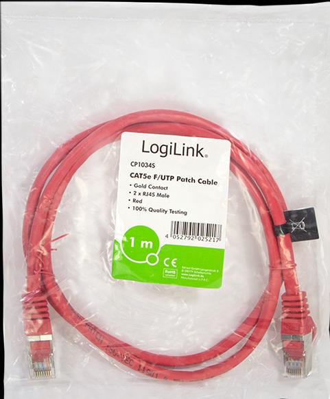 Actual product image LogiLink Network cable (F/UTP, CAT5e, 1 m)