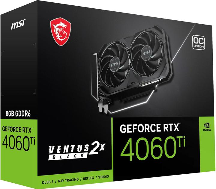 Produktbild MSI GeForce RTX 4060 Ti Ventus 2X OC (8 GB)
