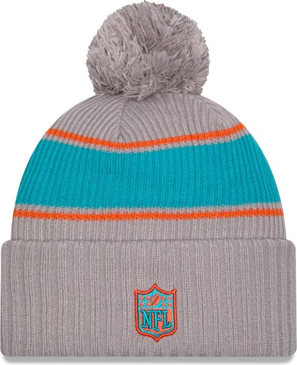 Actual product image New Era NFL Sideline Winter Cap Miami Dolphins Grey