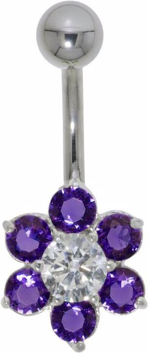 Produktbild Bijouteria Bauchpiercing (Chirurgenstahl 316L, Silber 925, Zirkonia)