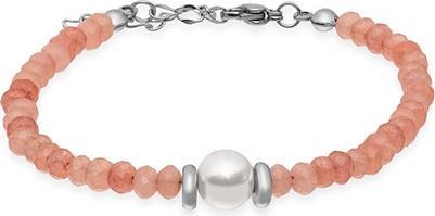 Trolli Troli - Gentle pink beaded bracelet with pearl VESB0712S-A (L)