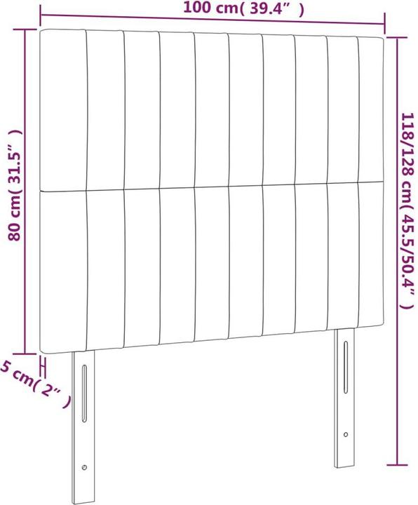Actual product image VidaXL Aldridge (100 x 5 x 128 cm)