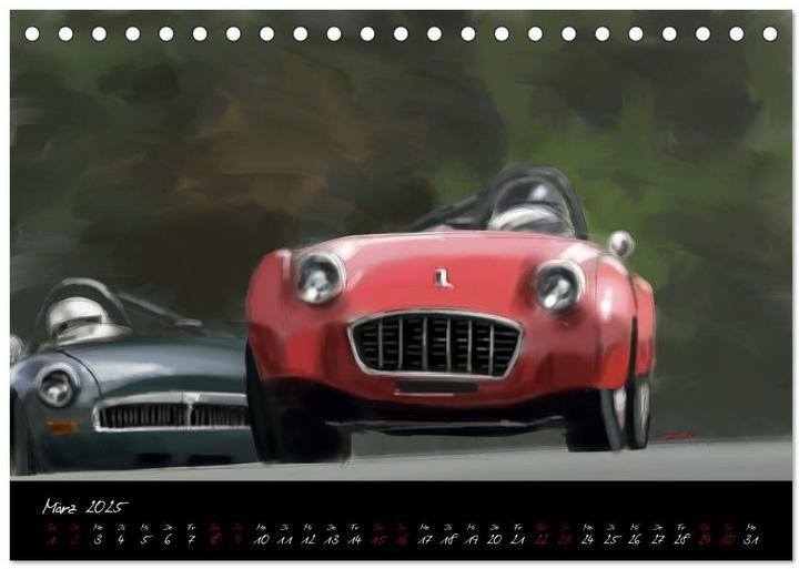 Actual product image Sportwagen Klassiker Kunst (Tischkalender 2025 DIN A5 quer), Monatskalender (A5, German)