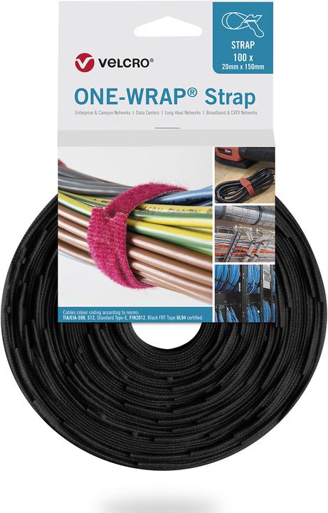 Velcro brand One-Wrap Strap (Plastic cable ties, 200 mm, 100 pcs.)