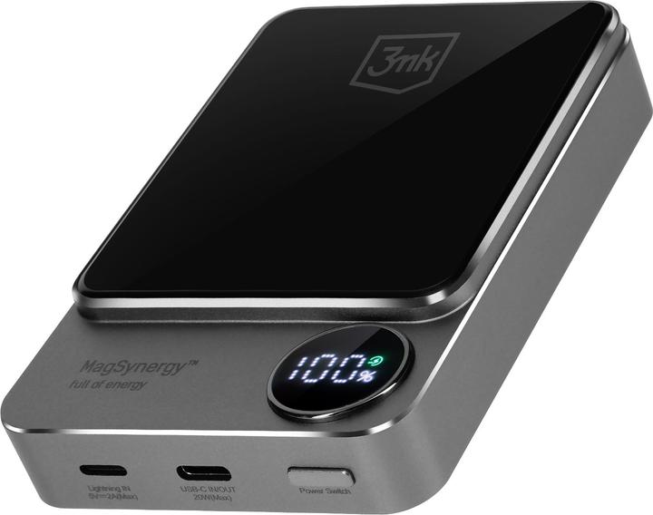 Produktbild 3MK MagSynergy 10000mAh / 3,7V/37Wh 5V-2A/9V-2,22A/12V-1,5A 18W (max.) (10000 mAh, 18 W, 18 Wh)
