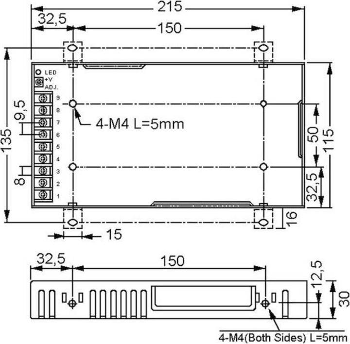Image du produit MeanWell Module d'alimentation AC/DC fermé (202.50 W)